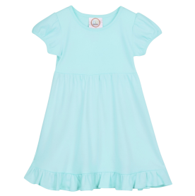 Blank Short Sleeve Empire Waist Ruffle Dress